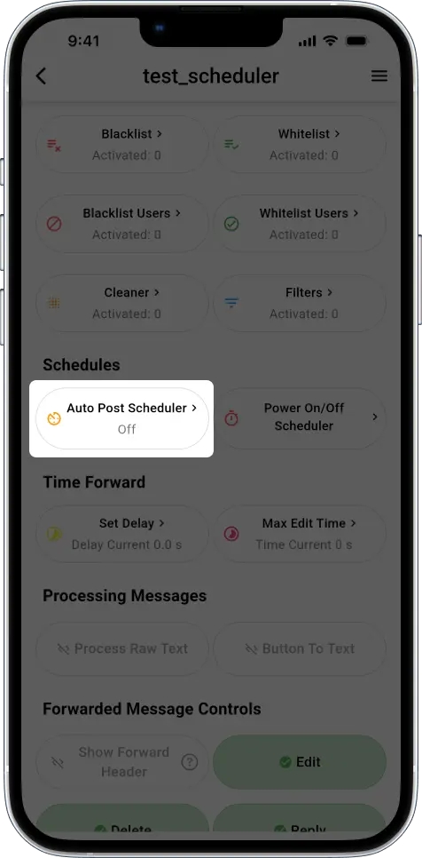 schedule Telegram message posting