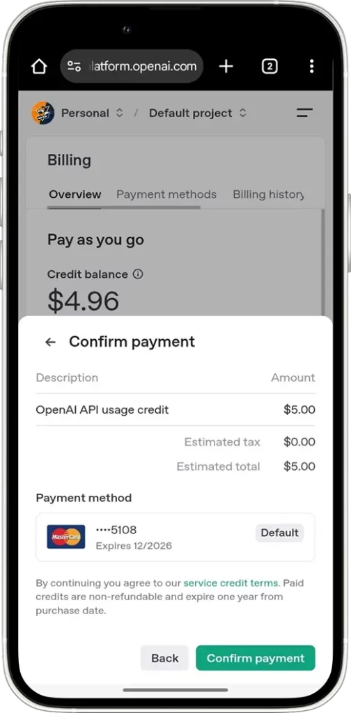 Add Your Billing Information to OpenAI Account