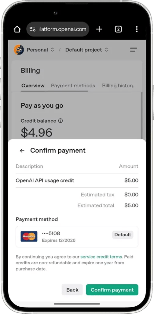 Add Your Billing Information to OpenAI Account
